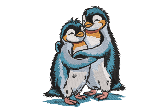 Cute Hugging Penguins: A Seasonal Design Review