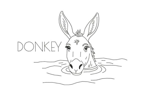 Donkey Line Art: A Professional Design Review