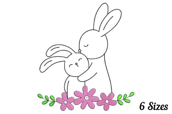 Mama and Baby Bunny Embroidery Design Review