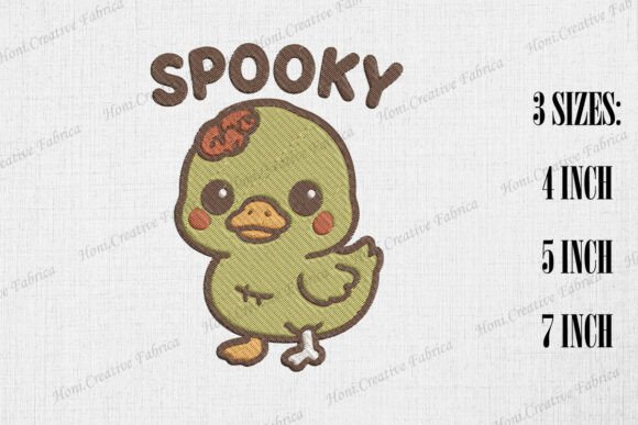 Spooky Halloween Cute Zombie Duck Embroidery Review