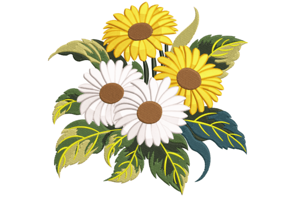 Sunflower Daisy Embroidery Review for Etsy Shops